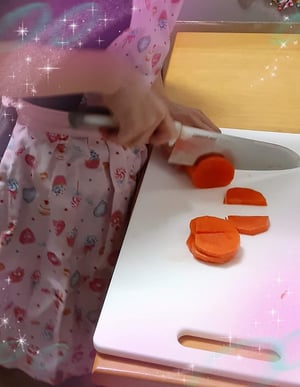 子どものお手伝いの写真