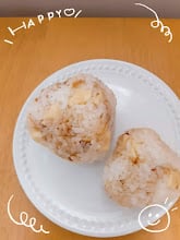 朝食の工夫チーズおかかおにぎり