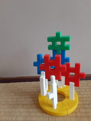 ブロックで作ったケーキ