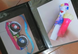 子どもが作った作品の保存方法の写真
