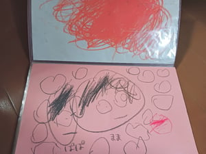 子どもが描いた絵の保存方法の写真