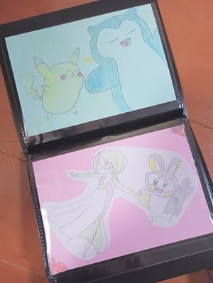 子どもが描いた絵の保存方法の写真