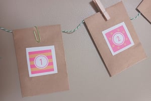 手作りアドベントカレンダーの工程写真