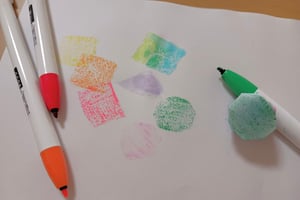 メラミンスポンジで作るスタンプの作り方画像