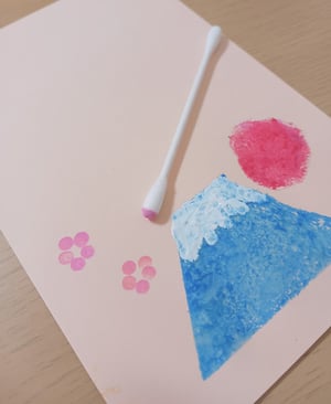 手作りスタンプで作る年賀状の作り方画像