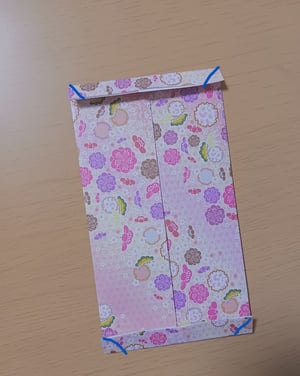 折り紙で作るポチ袋の説明写真
