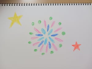 はじき絵の描き方解説写真