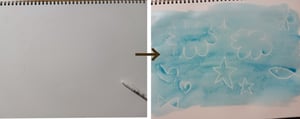 はじき絵の描き方解説写真