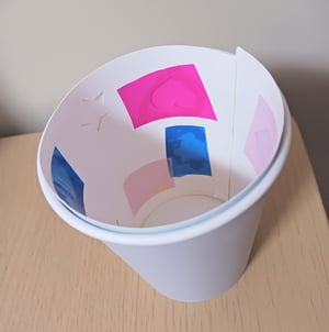 紙コップで作るランタンの作り方工程写真