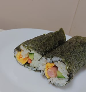 完成した恵方巻きの写真