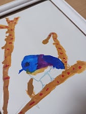 絵画教室で描いた作品の写真