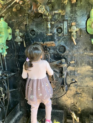 栗山公園のSLの写真