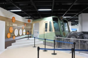 札幌市青少年科学館に展示してある市営地下鉄の写真