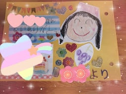 子どもと作るメッセージカードの写真