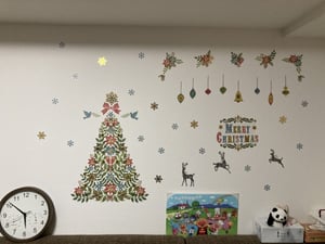 クリスマスツリーのウォールステッカーの写真