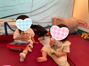 子連れキャンプの写真