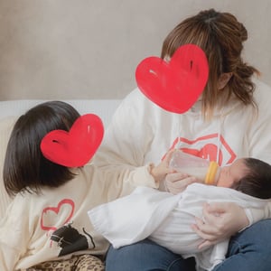 ママと子どもの写真