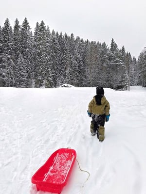 子どもの雪遊びのイメージ写真