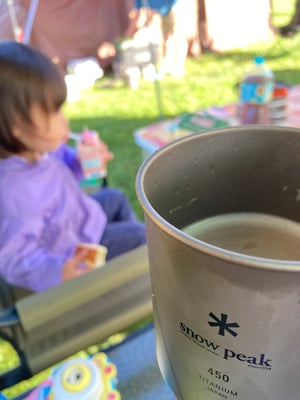 子連れキャンプの写真