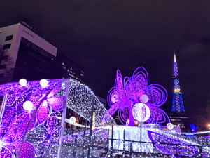 子連れで楽しめるさっぽろホワイトイルミネーション2021大通西3丁目会場の写真