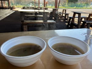仁木町にあるきのこ王国のきのこ汁