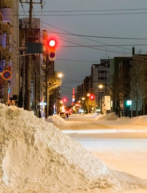 雪山の写真