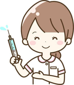 不妊治療の筋肉注射イメージ図