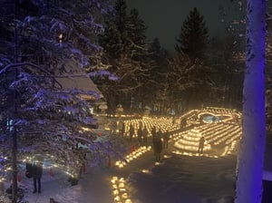 定山渓の雪灯路の写真