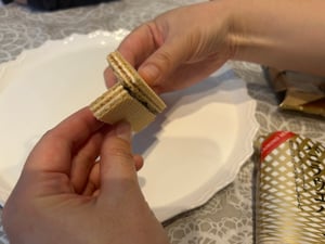 お菓子の家の作り方工程写真