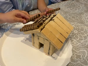 お菓子の家の作り方工程写真