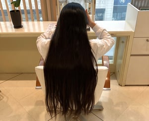 ヘアドネーションに挑戦したときの写真