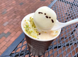 雪見シマエナガホットチョコレートドリンクの写真