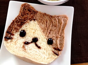 手作り猫型パン