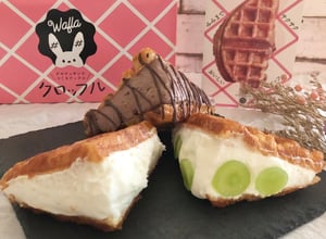 大丸札幌店のアイス＆スイーツフェアのクロッフルサンド