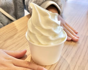 ロイズふと美工場直売店のジャージーミルクのソフトクリーム