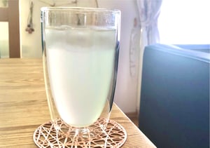 手作り梅シロップを水割りにした梅ジュース