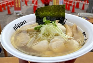 麺屋竹蔵の北海道ホタテ塩ラーメンの写真