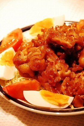 焼肉のタレで豚こまカリッと炒め
