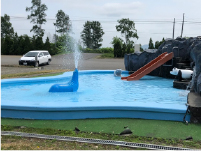 三重湖公園キャンプ場の噴水の写真